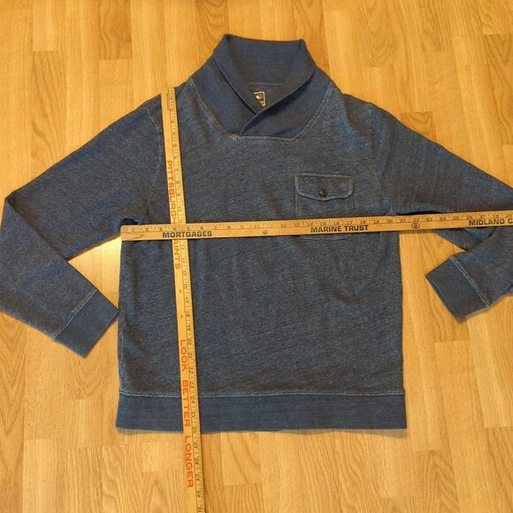 Pendleton Surf Pullover Sweatshirt Mens Large Blue Shawl Collar Beach - Picture 2 of 7
